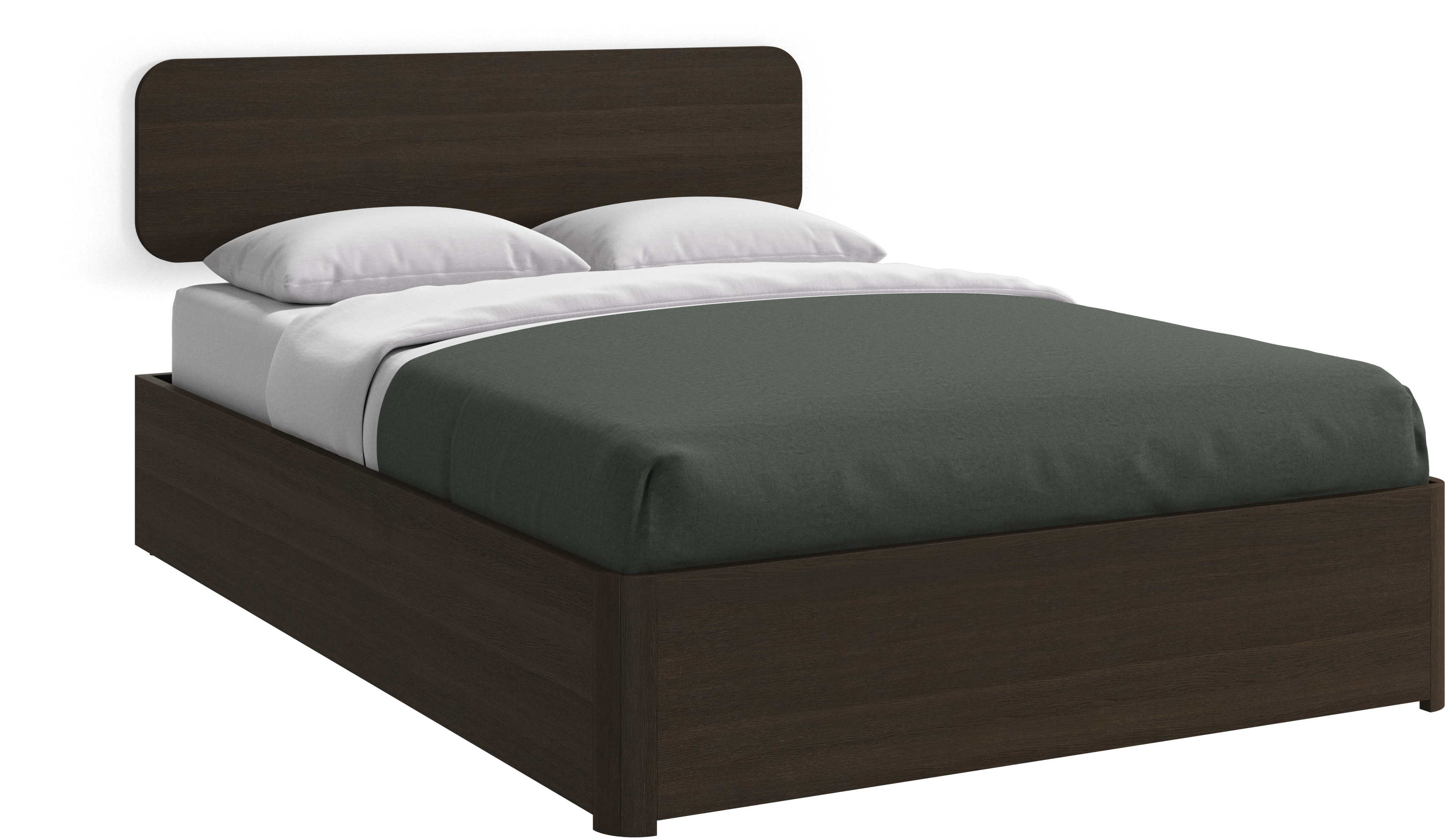【ドリすけ】BoConceptダブルベッド＆フランスベッドマットレス ストレージトップベッド 収納付きベッド ダブル 15cm厚